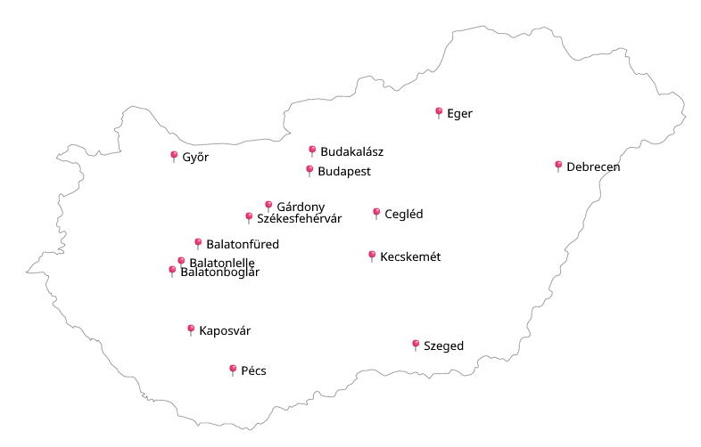 Map of my races in Hungary.